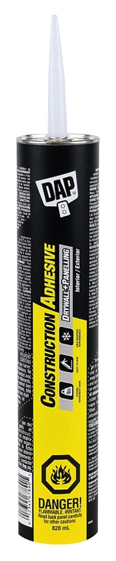DAP 74884 Drywall and Paneling Adhesive, Gray, 828 mL Cartridge